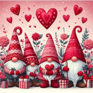 Gnome Valentines Day Sublimation transfers